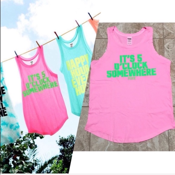 Vs Pink “It’s 5 O’Clock Somewhere” Tank Top - Picture 3 of 3